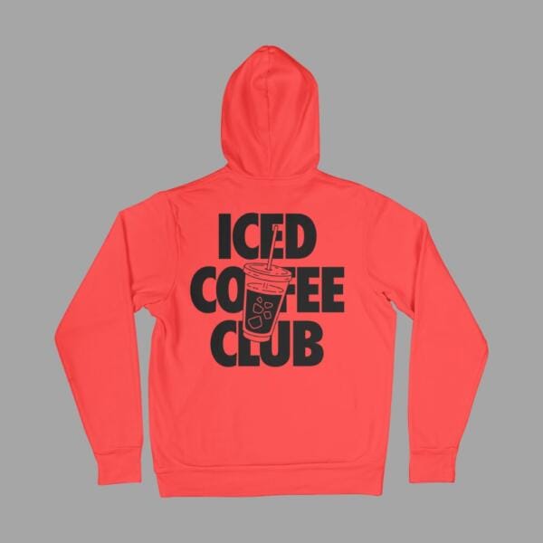 Iced Coffee Club Hoodie Red