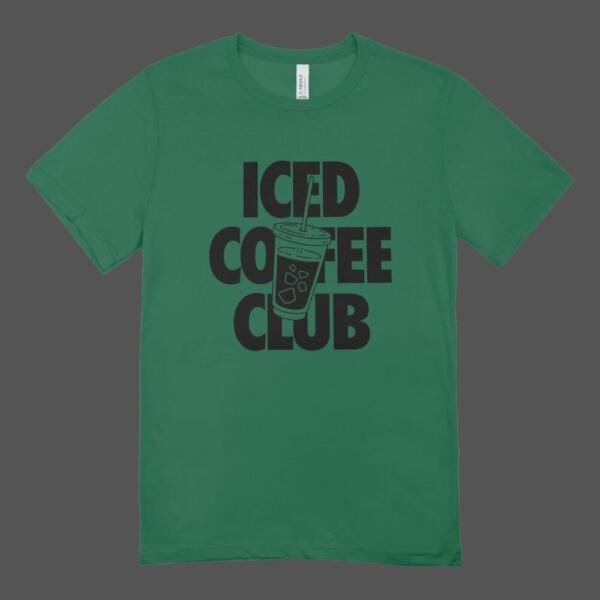 Iced Coffee Club T-shirt Bottle Green