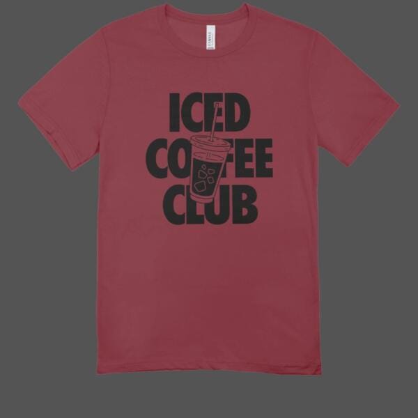 Iced Coffee Club T-shirt Maroon