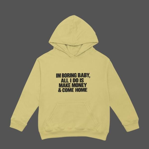 I'm Boring Hoodie Beige
