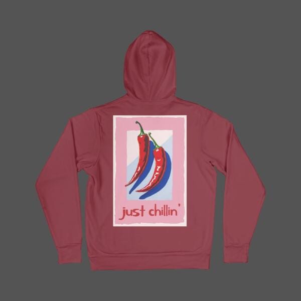 Just Chilling Hoodie Maroon
