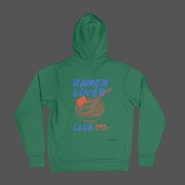 Ramen Lover Club Hoodie Bottle Green