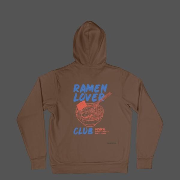 Ramen Lover Club Hoodie Brown