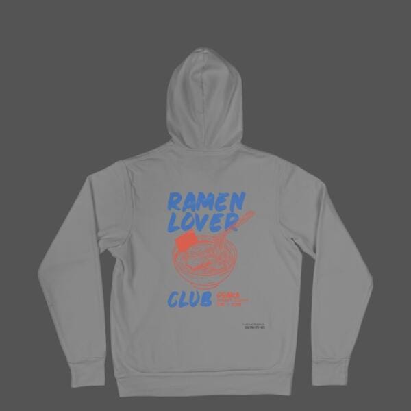 Ramen Lover Club Hoodie Grey