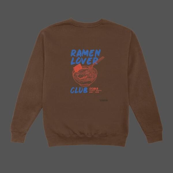 Ramen Lover Club Sweatshirt Brown