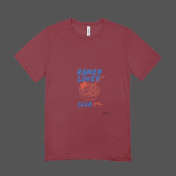 Ramen Lover Club T-shirt Maroon