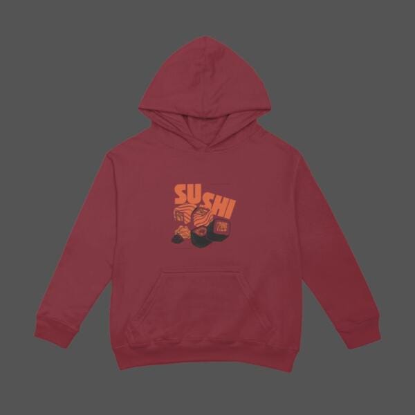 Sushi Hoodie Maroon