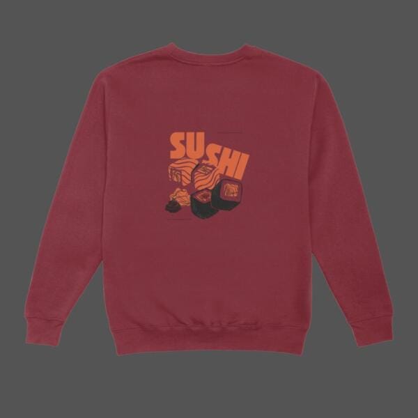 Sushi Sweatshirt Maroon