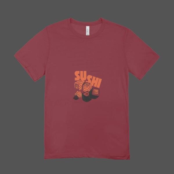 Sushi T-shirt Maroon