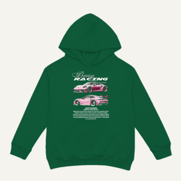 Berry Racing Hoodie Bottle Green
