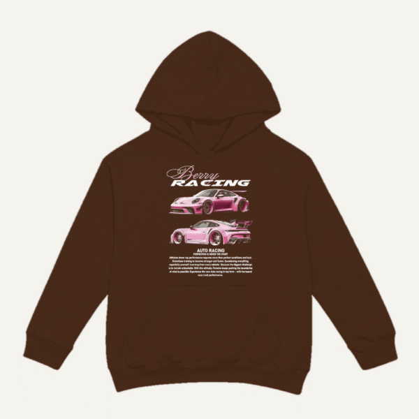 Berry Racing Hoodie Chocolate Brown