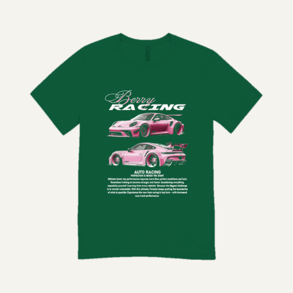 Berry Racing T-shirt Bottle Green