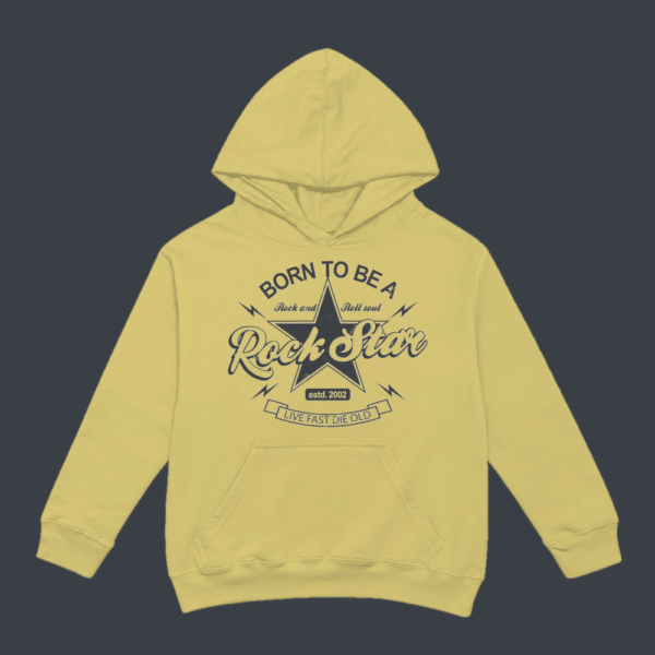 Born To Be A Rock Star Hoodie Beige
