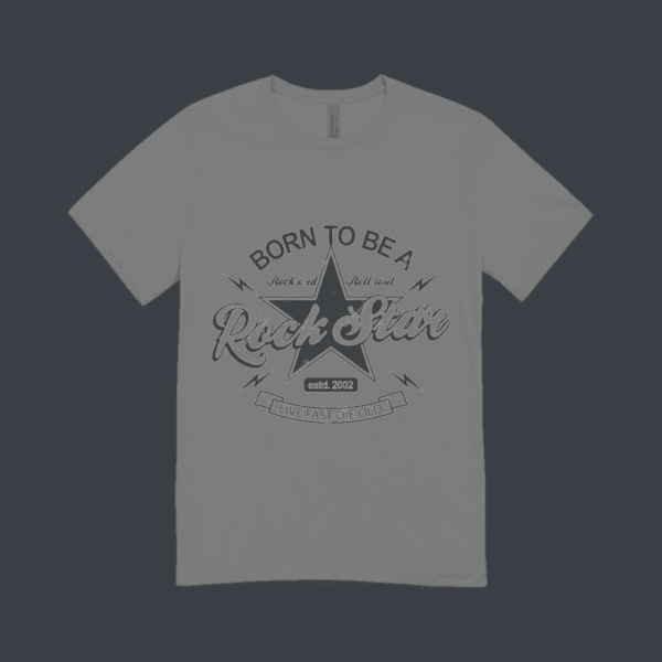 Born To Be A Rock Star T-shirt Grey