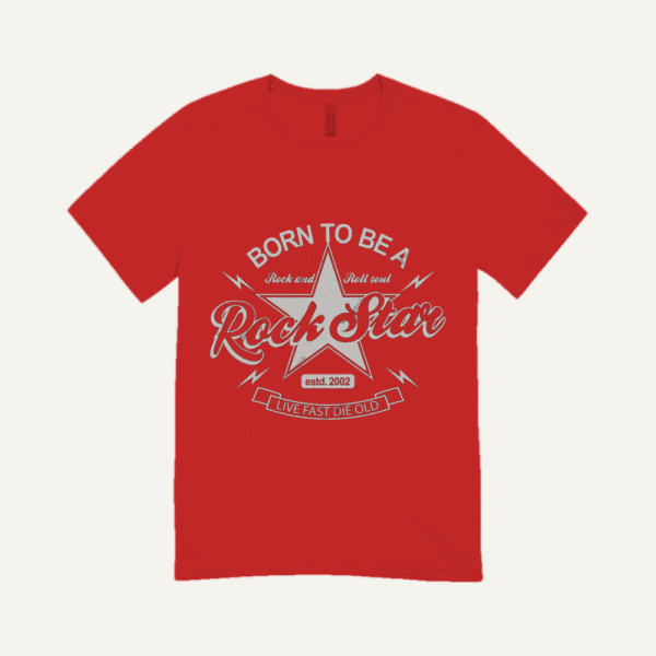 Born To Be A Rock Star T-shirt Red