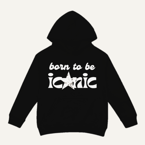 Born To Be Iconic Dark Ink Hoodie Black