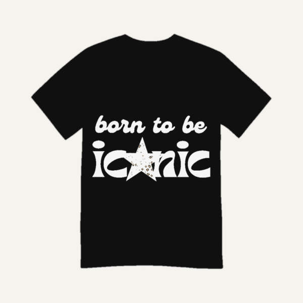 Born To Be Iconic Dark Ink T-shirt Black