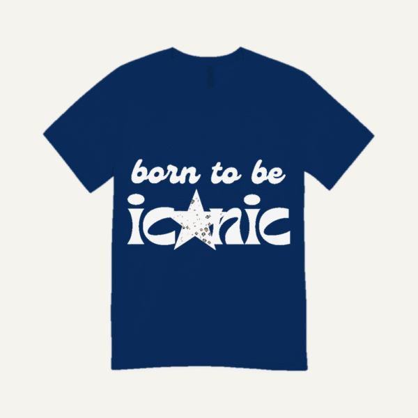 Born To Be Iconic Dark Ink T-shirt Navy Blue