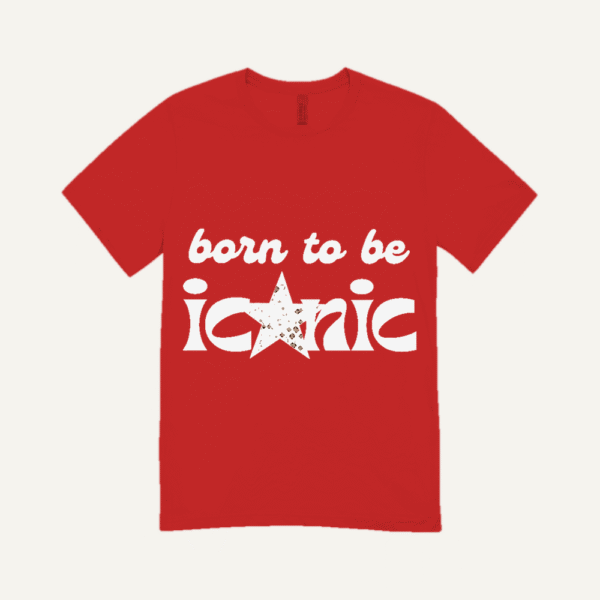 Born To Be Iconic Dark Ink T-shirt Red