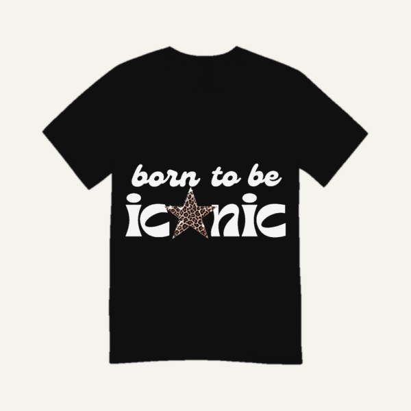 Born To Be Iconic Light Ink T-shirt Black