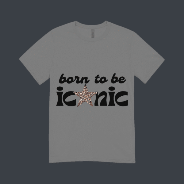 Born To Be Iconic Light Ink T-shirt Grey