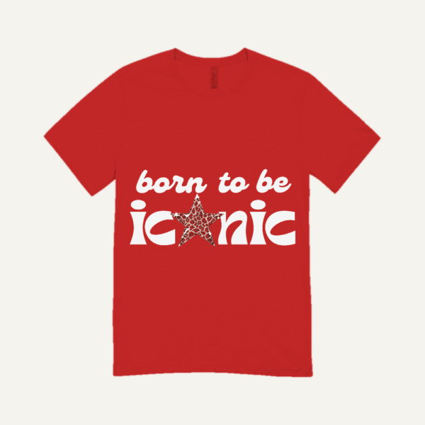 Born To Be Iconic Light Ink T-shirt Red