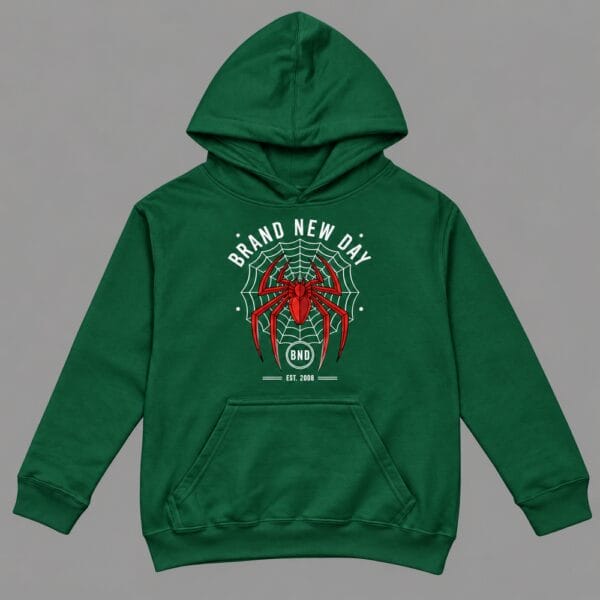Brand New Day Spider Hoodie Bottle Green