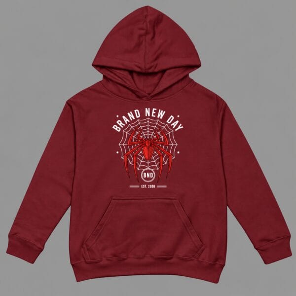 Brand New Day Spider Hoodie Maroon
