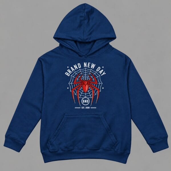 Brand New Day Spider Hoodie Navy Blue