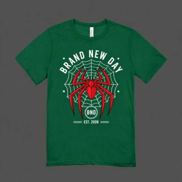 Brand New Day Spider T-shirt Bottle Green