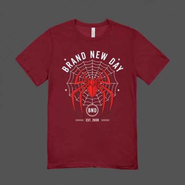 Brand New Day Spider T-shirt Maroon