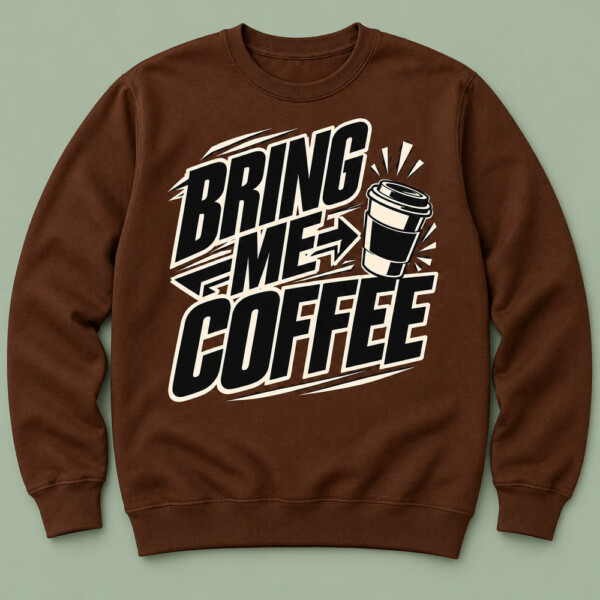 Bring Me Coffee Sweatshirt Chocolate Brown