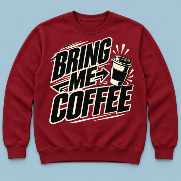 Bring Me Coffee Sweatshirt Maroon