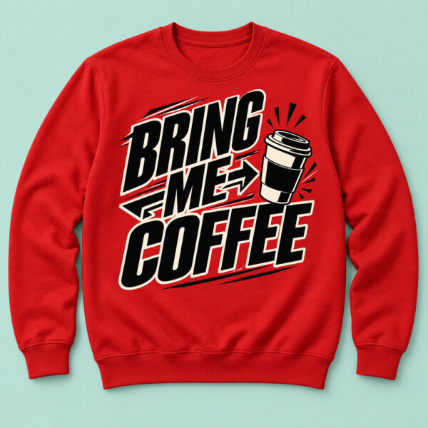 Bring Me Coffee Sweatshirt Red