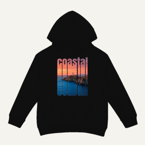 Coastal Sunset Hoodie Black
