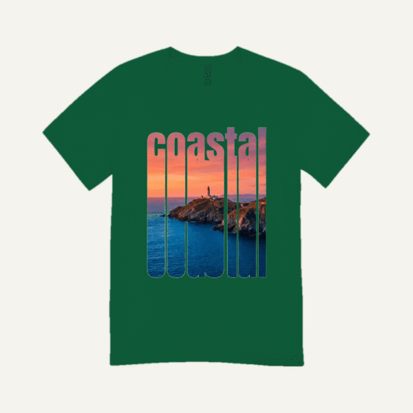 Coastal Sunset T-shirt Bottle Green