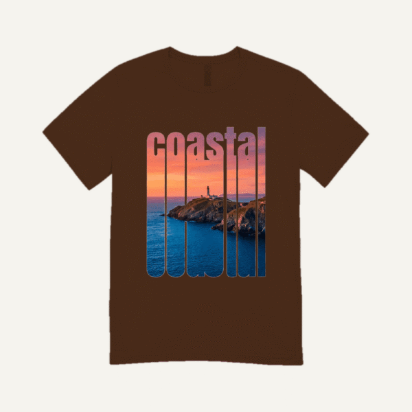 Coastal Sunset T-shirt Chocolate Brown