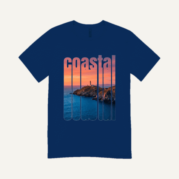 Coastal Sunset T-shirt Navy Blue