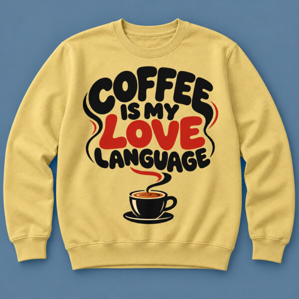 Coffee Is My Love Language Sweatshirt Beige