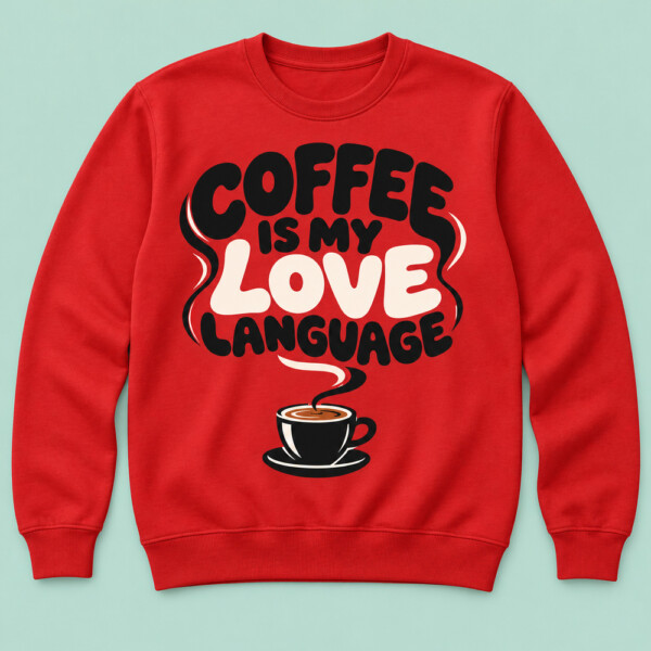 Coffee Is My Love Language Sweatshirt Red