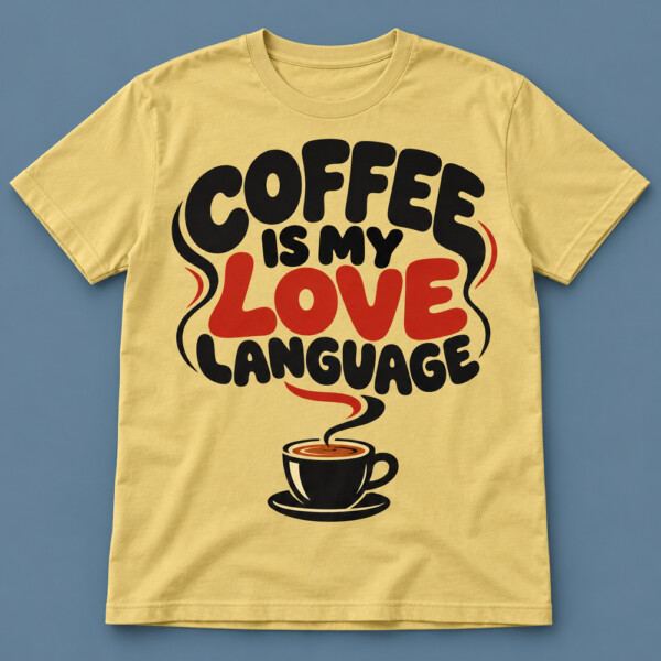 Coffee Is My Love Language T-shirt Beige