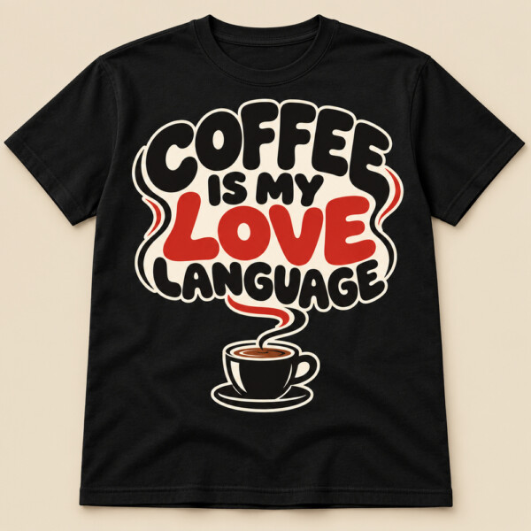 Coffee Is My Love Language T-shirt Black