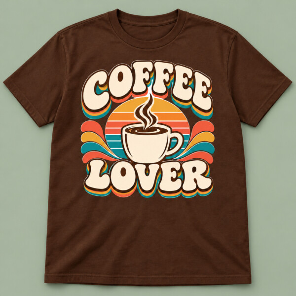 Coffee Lover T-shirt Chocolate Brown