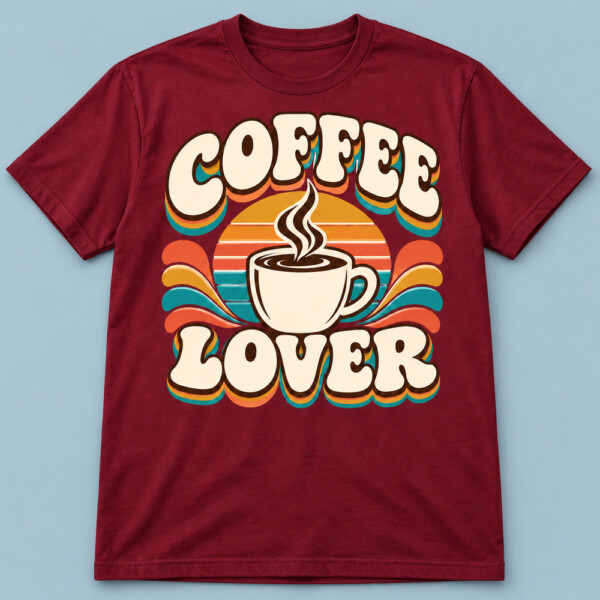 Coffee Lover T-shirt Maroon