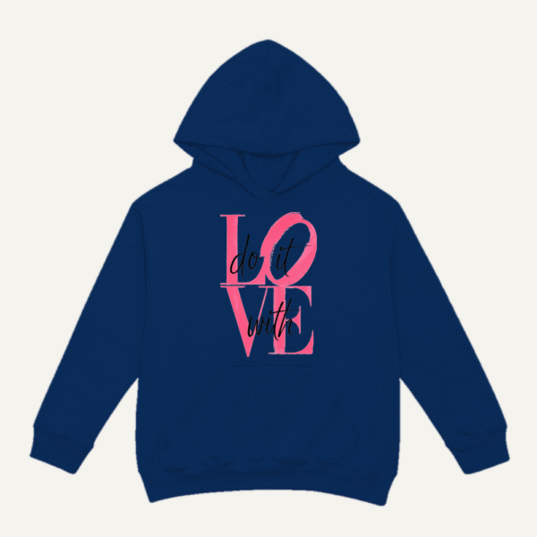 Do It With Love Hoodie Navy Blue