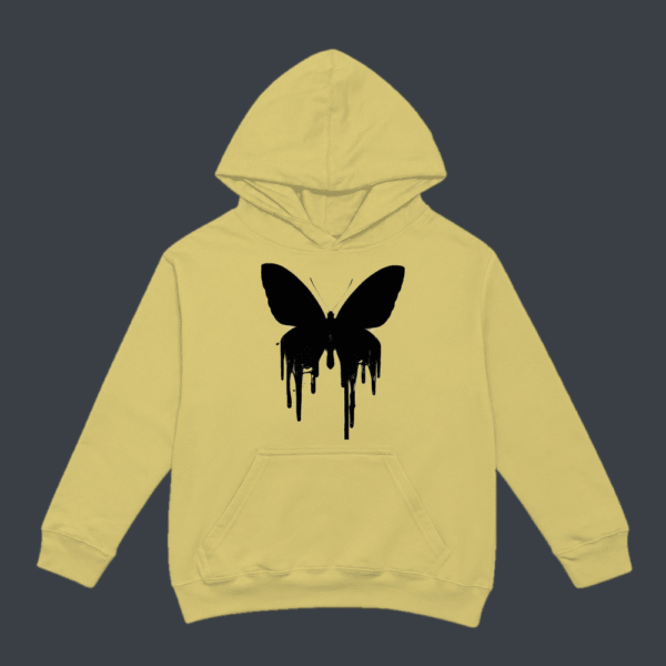 Dripping Butterfly Hoodie Beige