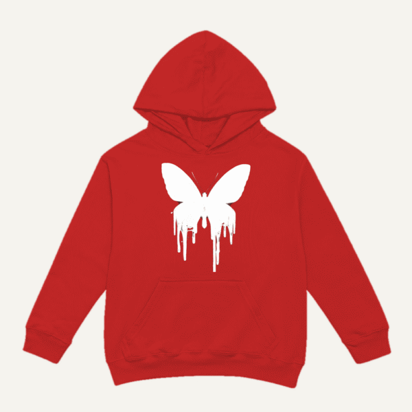 Dripping Butterfly Hoodie Red