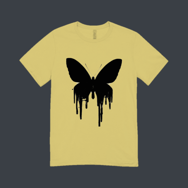 Dripping Butterfly T-shirt Beige