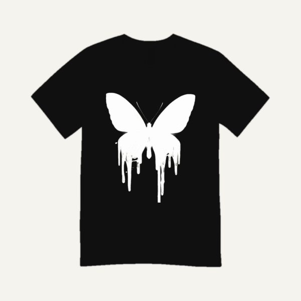 Dripping Butterfly T-shirt Black