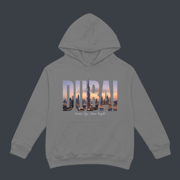 Dubai Skyline Hoodie Grey